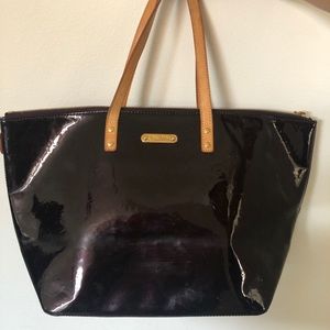 Authentic Louis Vuitton Purple Leather Tote